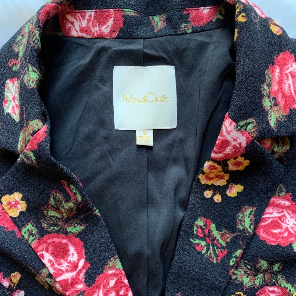 ModCloth Stargazing Splendor Rose Ruffle Blazer - Picture 4 of 6